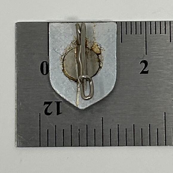 Vintage Liechtenstein Coat of Arms Hat Lapel Pin Pinback Button Travel Tourist - Picture 3 of 3